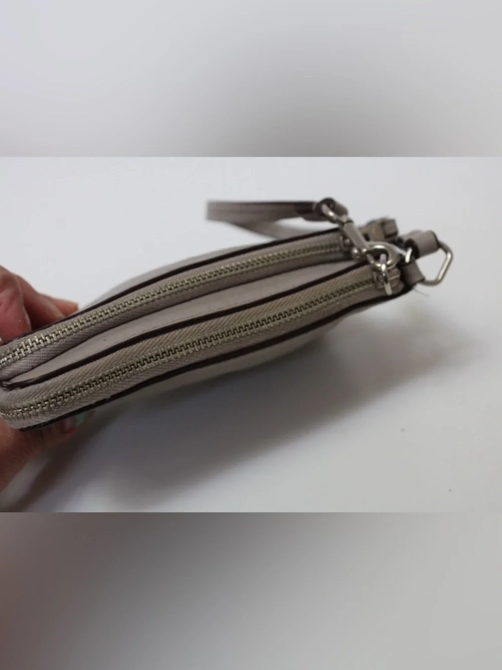Coach double zip wristlet